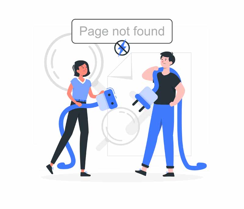 دانلود وکتور مفهومی کارنکردن اینترنت