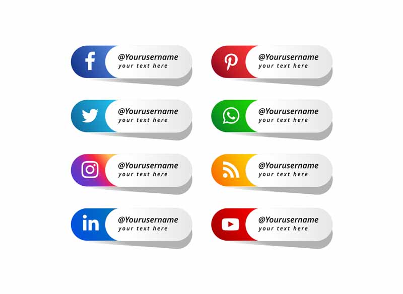 دانلود طرح هشت آیکون بیضی دو رنگ