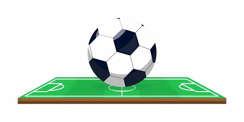 دانلود طرح توپ در ماکت زمین  فوتبال