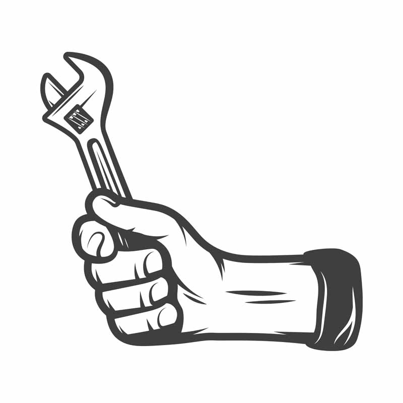 دانلود طرح دست با آچار