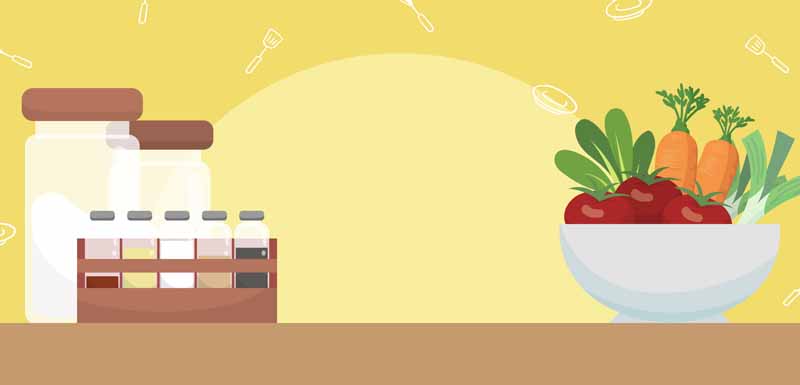 طرح لایه باز پس زمینه آشپزی