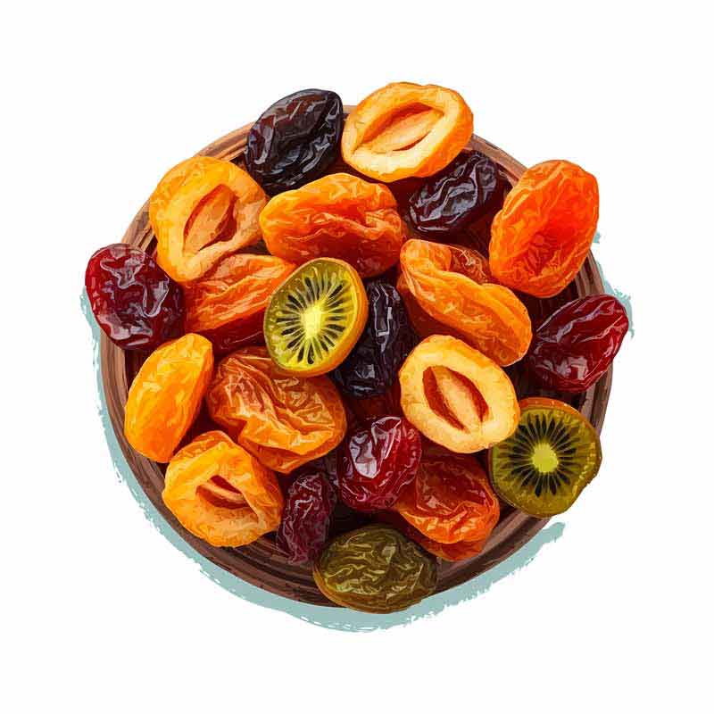 دانلود طرح میوه های خشک در ظرف