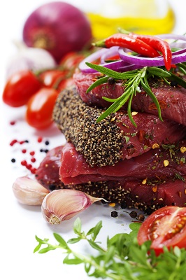 عکس با کیفیت از گوشت ادویه ای و سیر