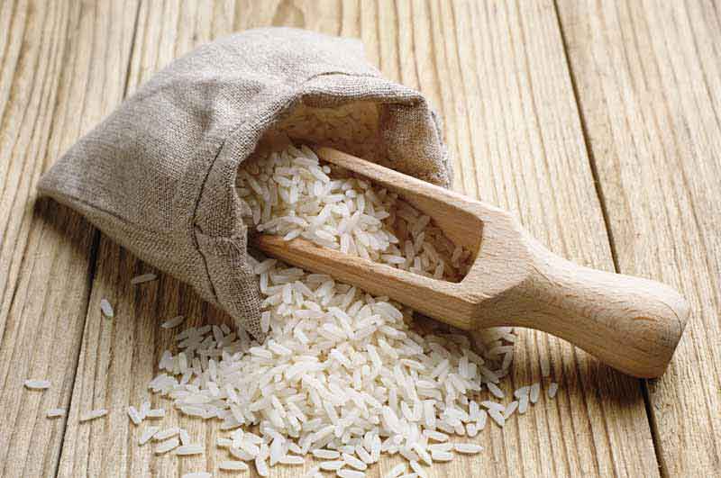 دانلود تصویر با کیفیت از پیمانه و گونی برنج