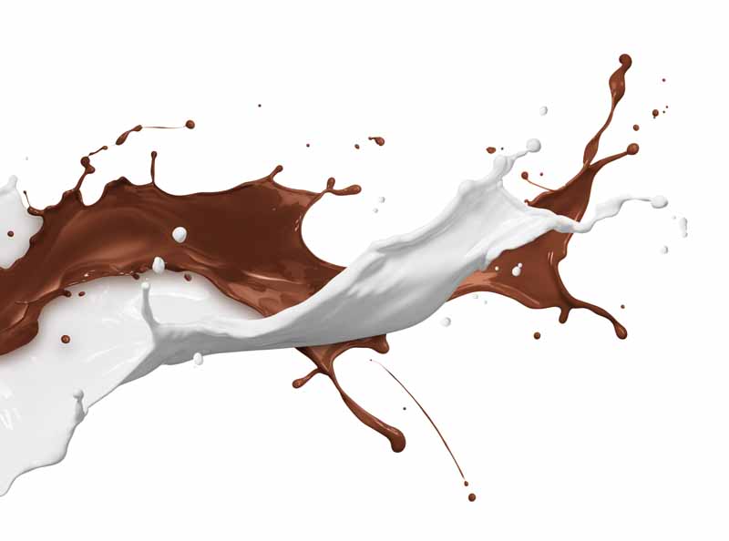 عکس گرافیکی از پاشیدن شیر