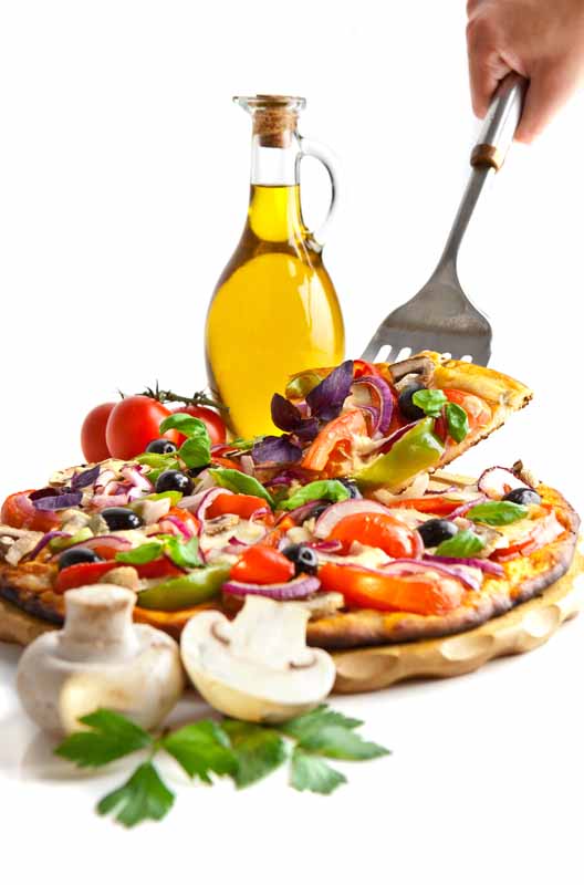 عکس با کیفیت از پیتزا و روغن