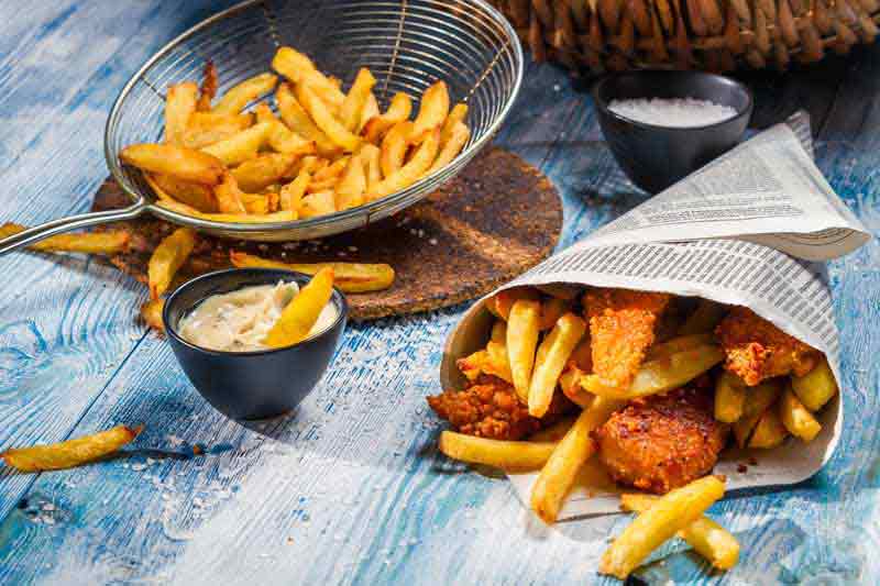 عکس لارج فرمت از سیب زمینی سرخ شده
