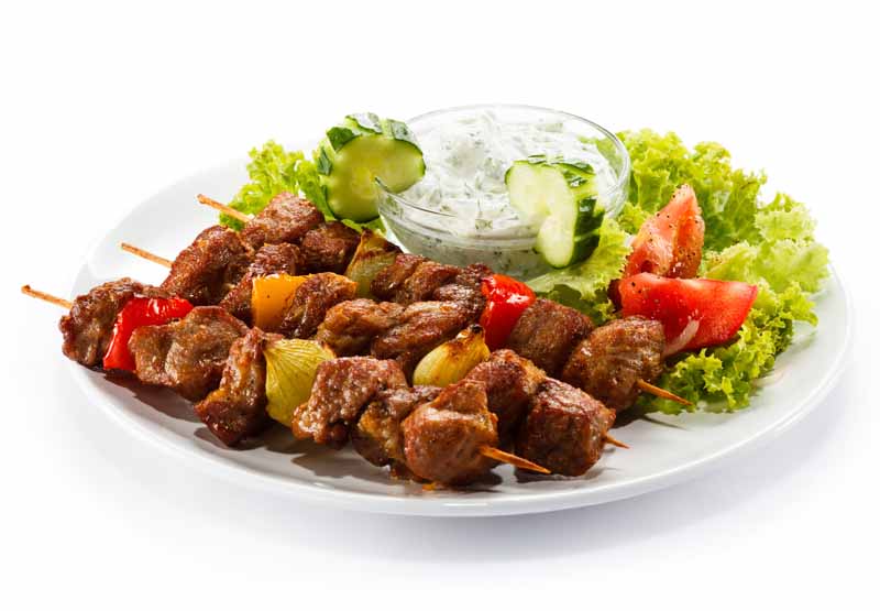 عکس لارج فرمت از سه سیخ کباب