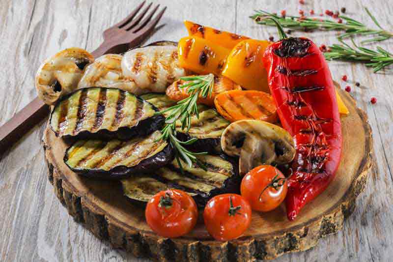 عکس لارج فرمت از کباب بادمجان و فلفل
