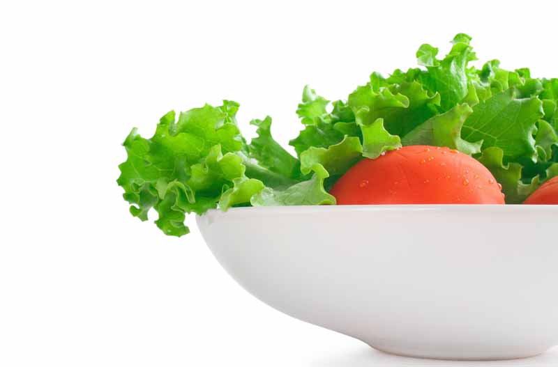 عکس با کیفیت از گوجه و کاهو