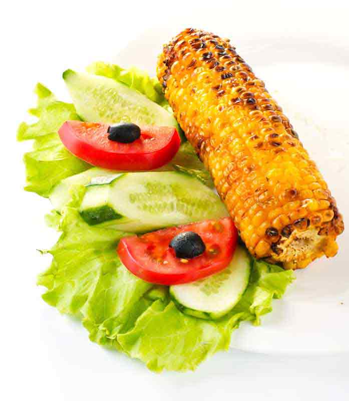 عکس با کیفیت از ذرت و کاهو