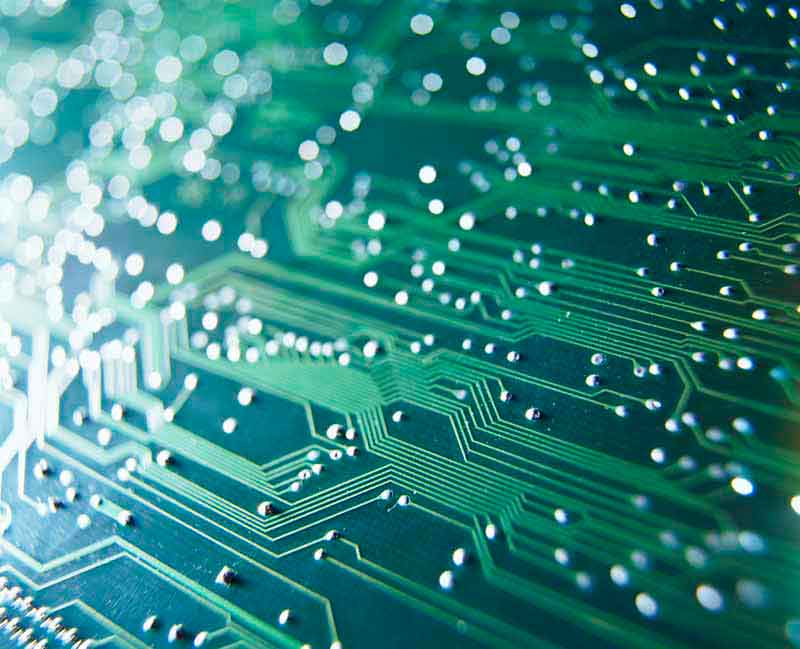 عکس با کیفیت از مدار الکترونیکی