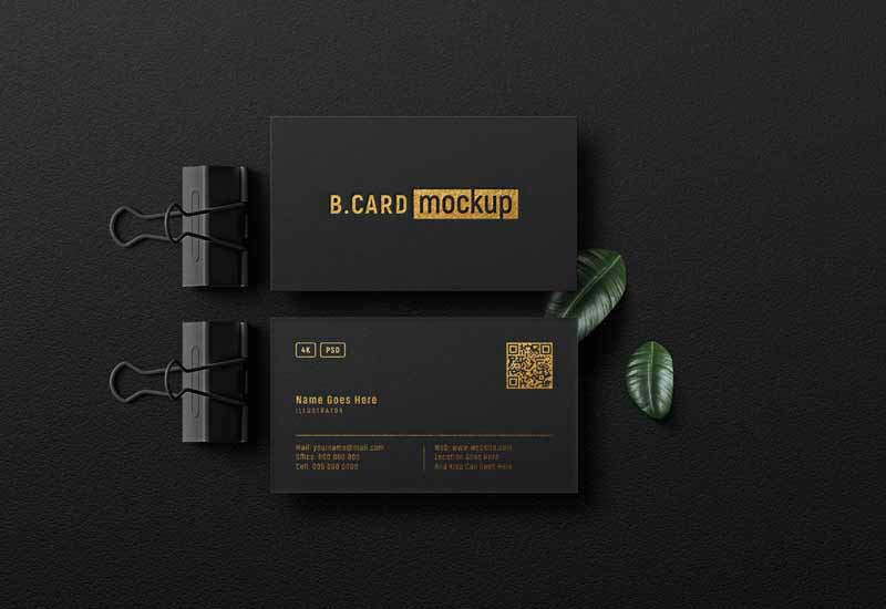 موکاپ کارت ویزیت و گیره کاغذ
