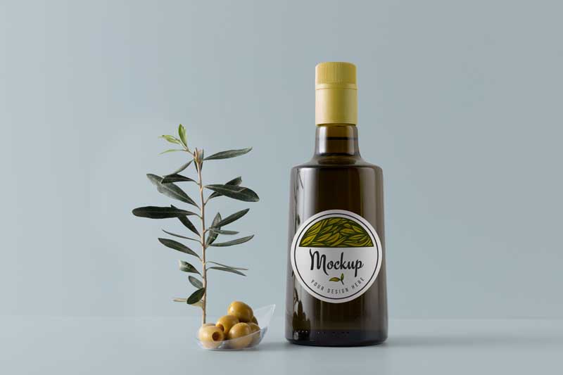 دانلود موکاپ شیشه روغن زیتون