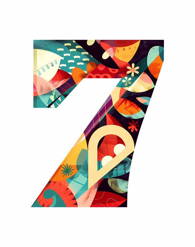 دانلود طرح عدد  7 لبه تیز