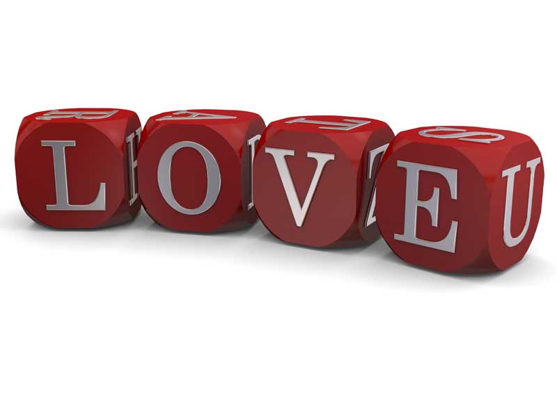 دانلود عکس نوشته love با تاس