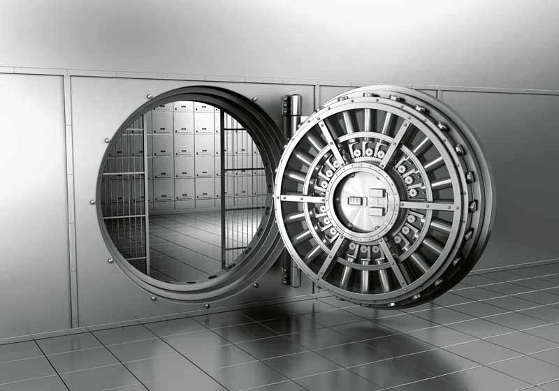 تصویر با کیفیت صندوقهای امانات در بانک