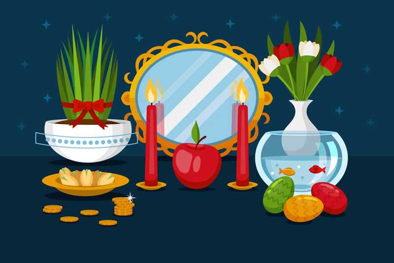 طرح لایه باز پس زمینه سکه های نوروز