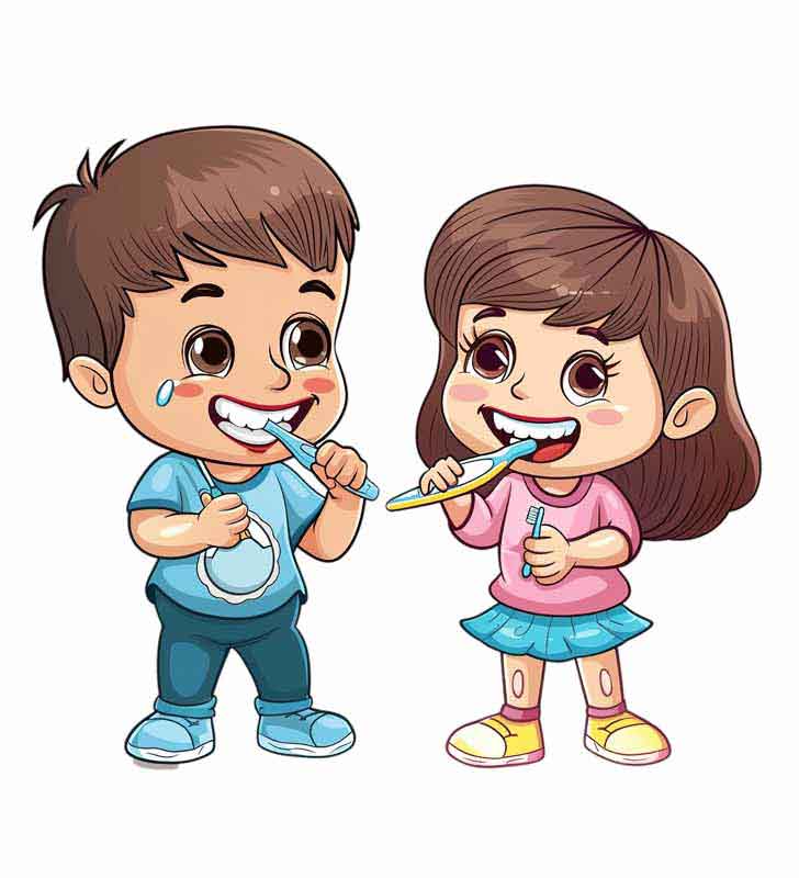 دانلود طرح بچه ها و مسواک زدن
