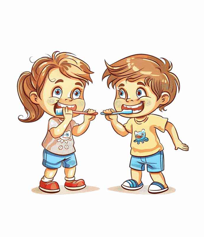 دانلود طرح مسواک زدن بچه ها