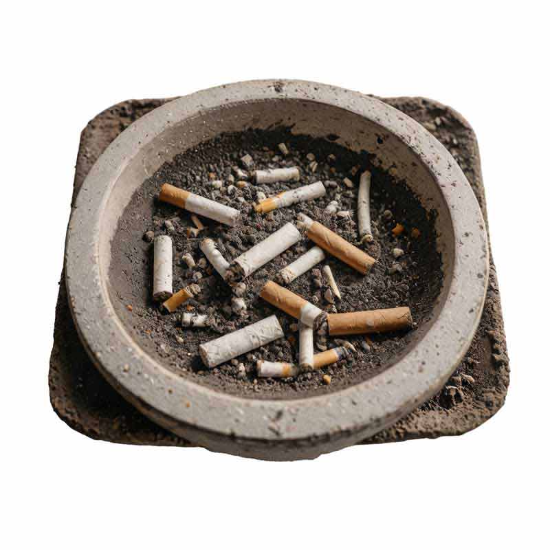 دانلود طرح زیر سیگاری با آشغال سیگار