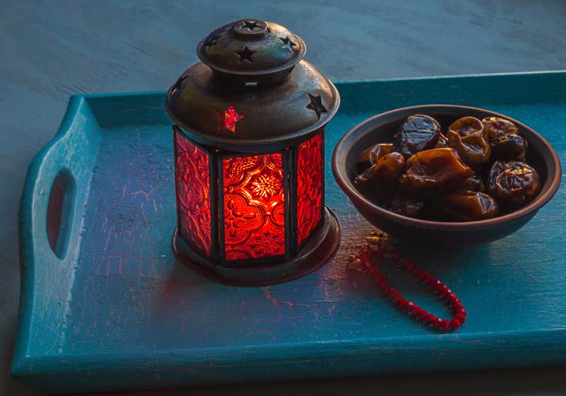 دانلود تصویر فانوس و خرما