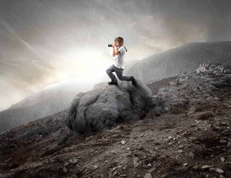 تصویر با کیفیت از عکاسی در کوه