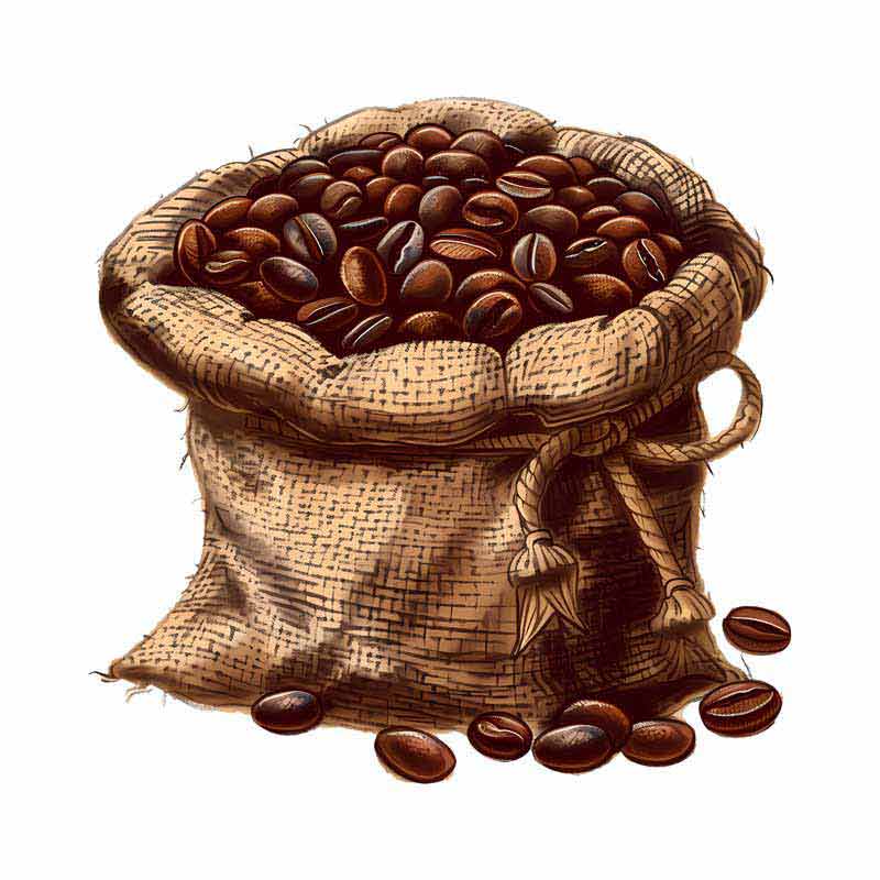 دانلود طرح گونی قهوه