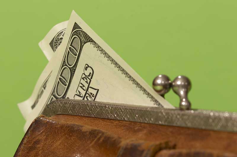 عکس زیبا از گوشه اسکناس و کیف پول