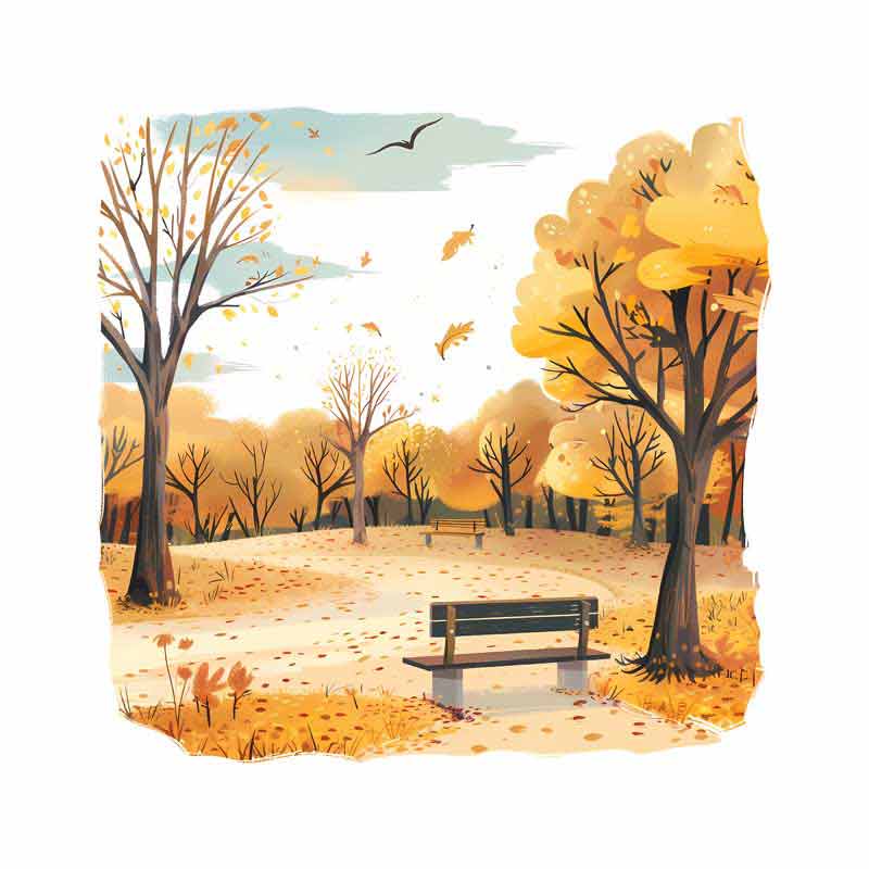 دانلود طرح منظره پاییزی