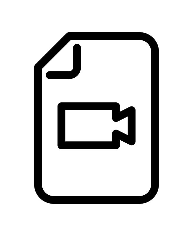 دانلود طرح آیکون فایل ویدیویی