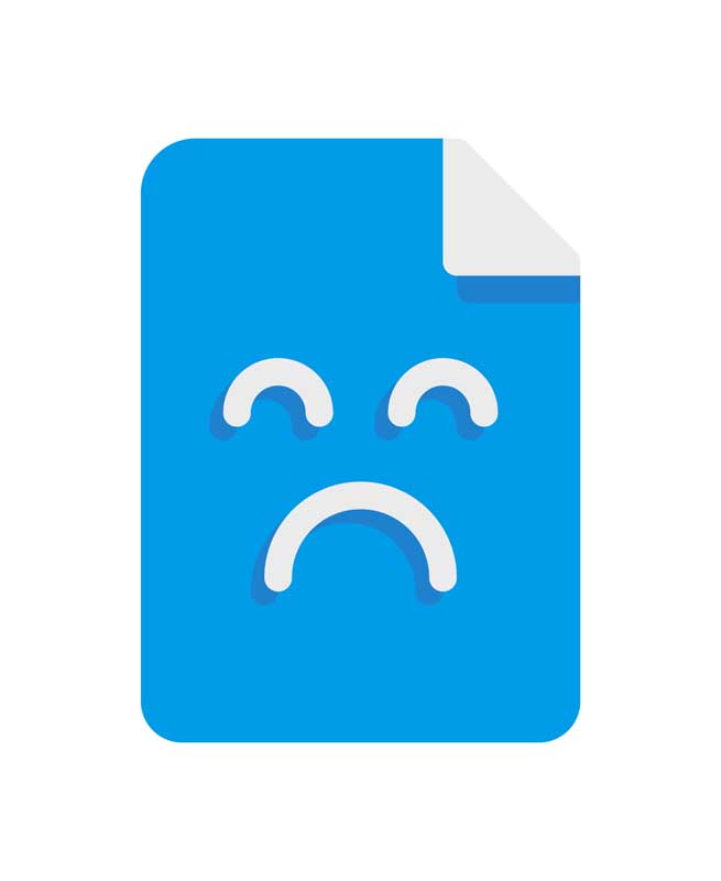 دانلود طرح آیکون فایل غمگین
