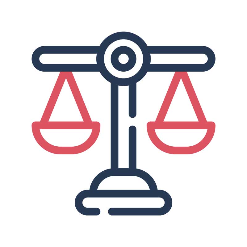 دانلود طرح آیکون ترازو عدالت