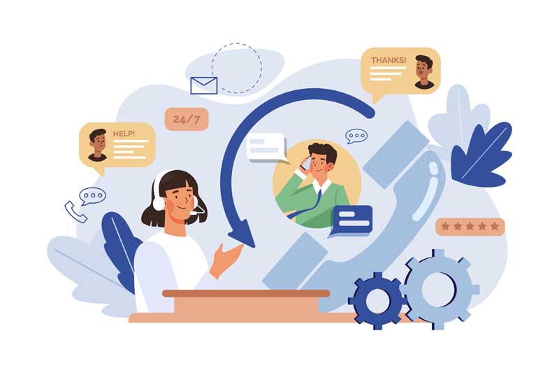 دانلود وکتور مفهومی پشتیبانی