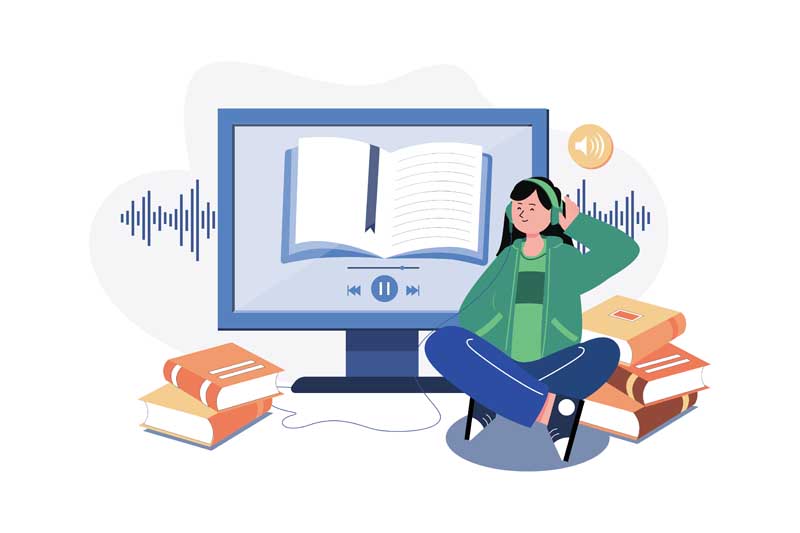 دانلود وکتور مفهومی کتاب صوتی