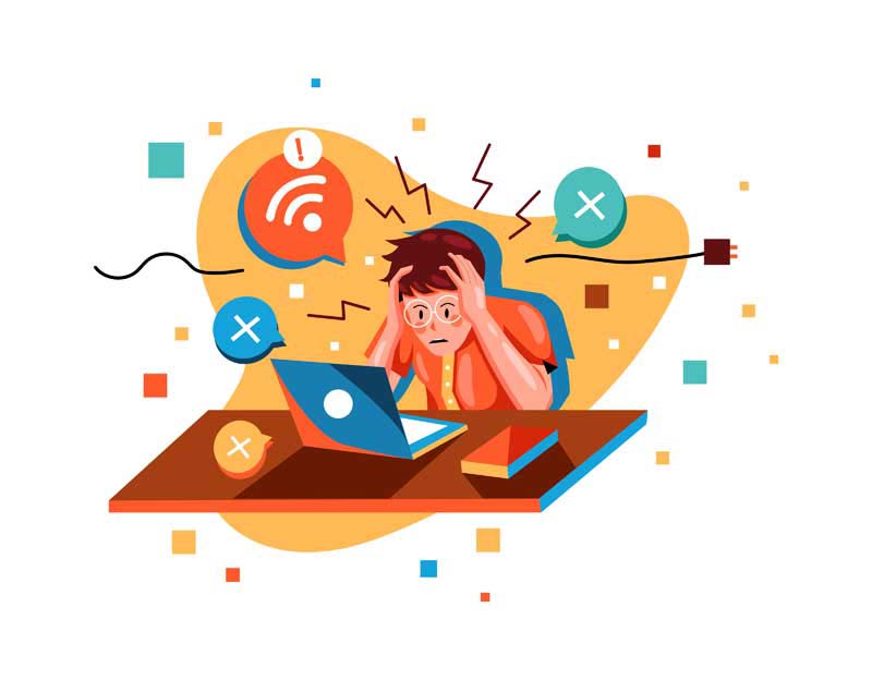 دانلود وکتور مفهومی قطع اینترنتی