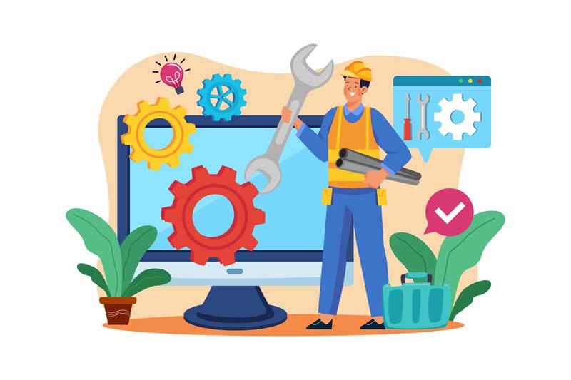 دانلود وکتور مفهومی تعمیرات سیستم