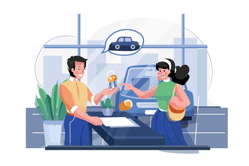 دانلود وکتور مفهومی خرید اتومبیل