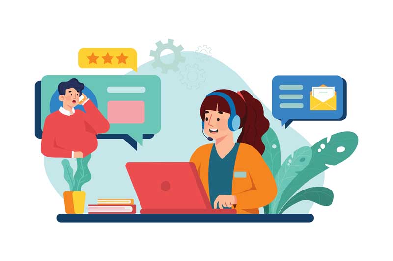 دانلود وکتور مفهومی پشتیبان آنلاین