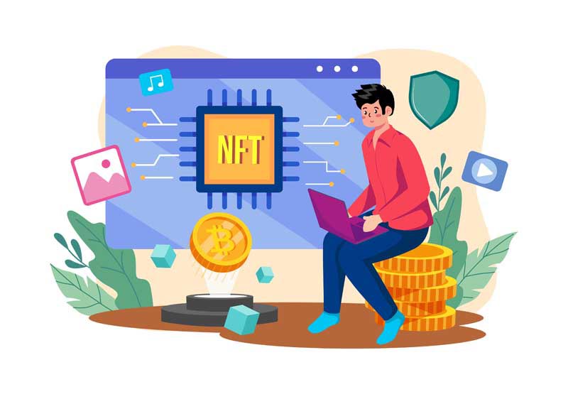 دانلود وکتور مفهومی NFT