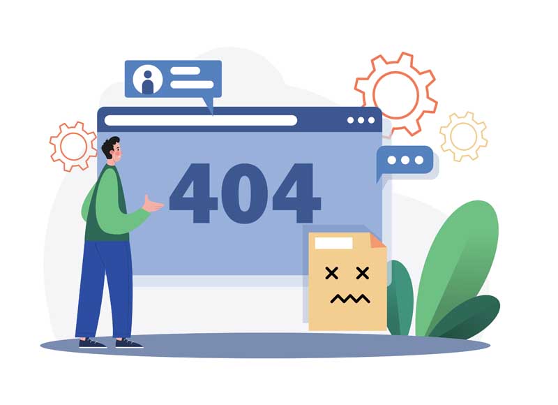 دانلود وکتور مفهومی خطای 404 اینترنت