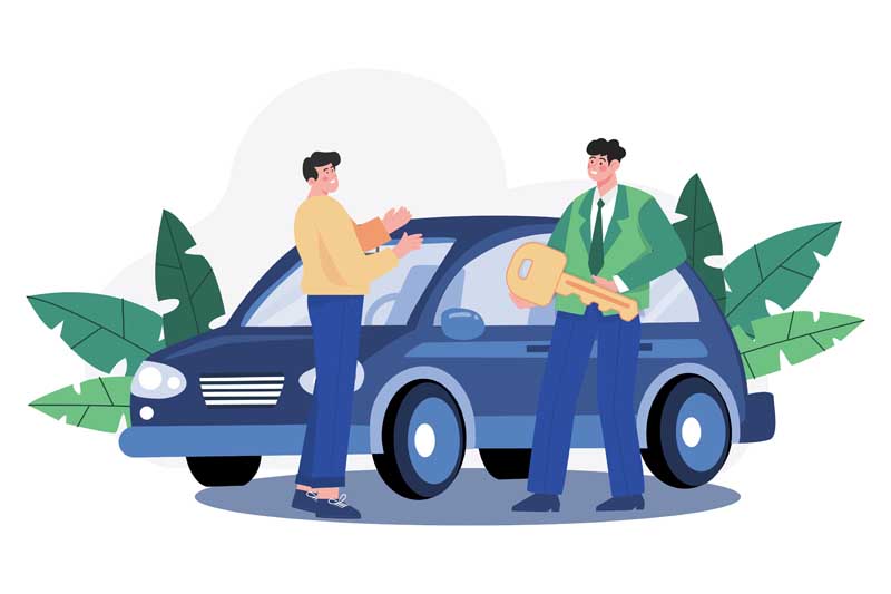 دانلود وکتور مفهومی تحویل خودرو