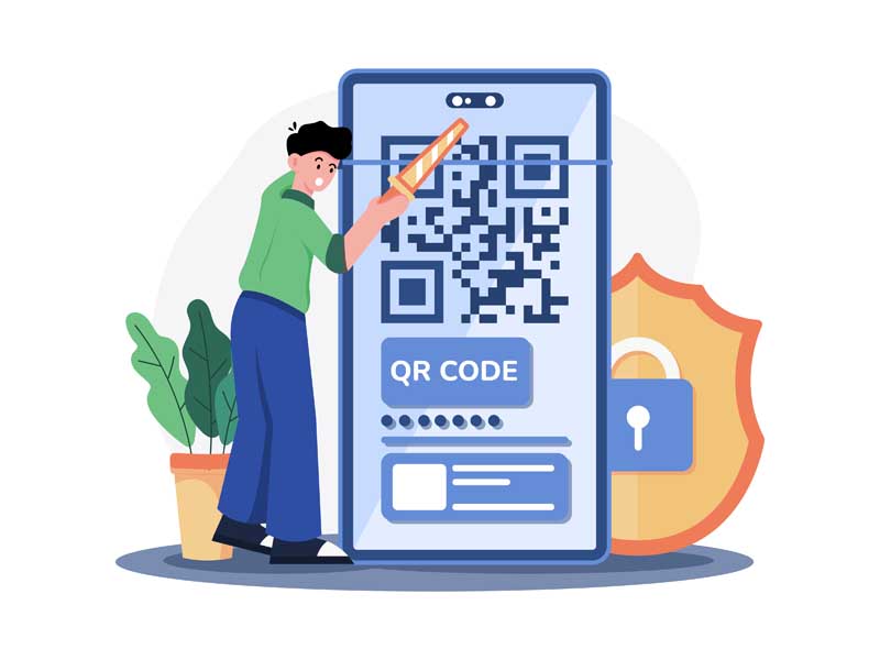 دانلود وکتور مفهومی اسکن بارکد