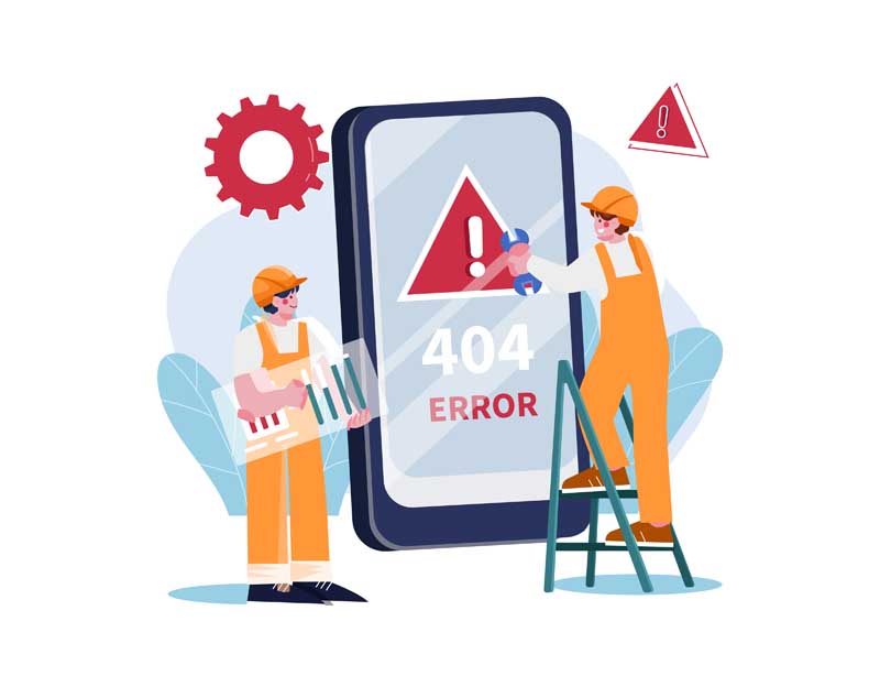 دانلود وکتور مفهومی اخطار 404