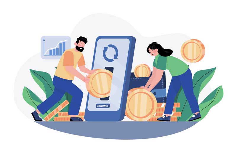 دانلود وکتور مفهومی کیف پول دیجیتال