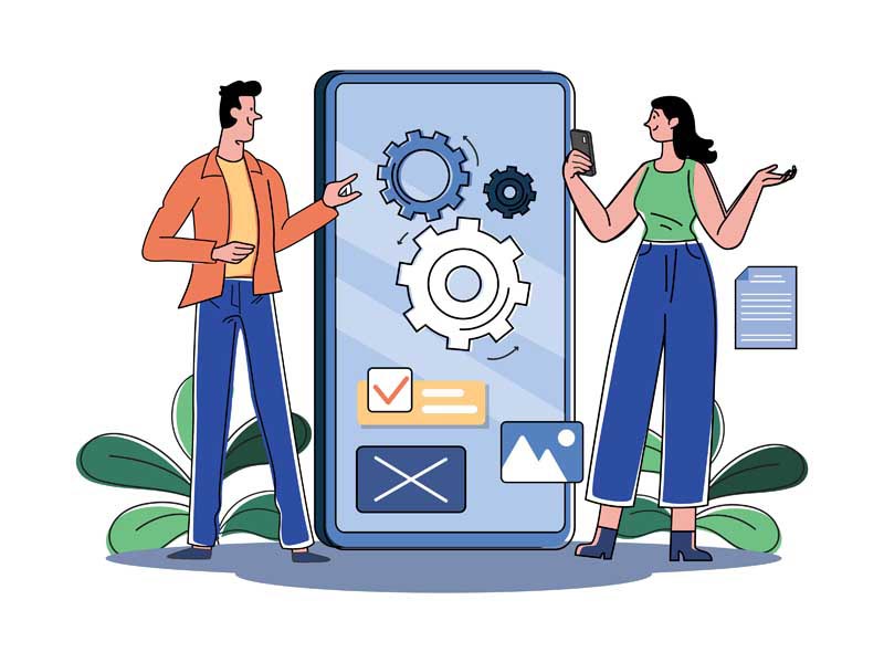 دانلود وکتور مفهومی تنظیمات موبایل