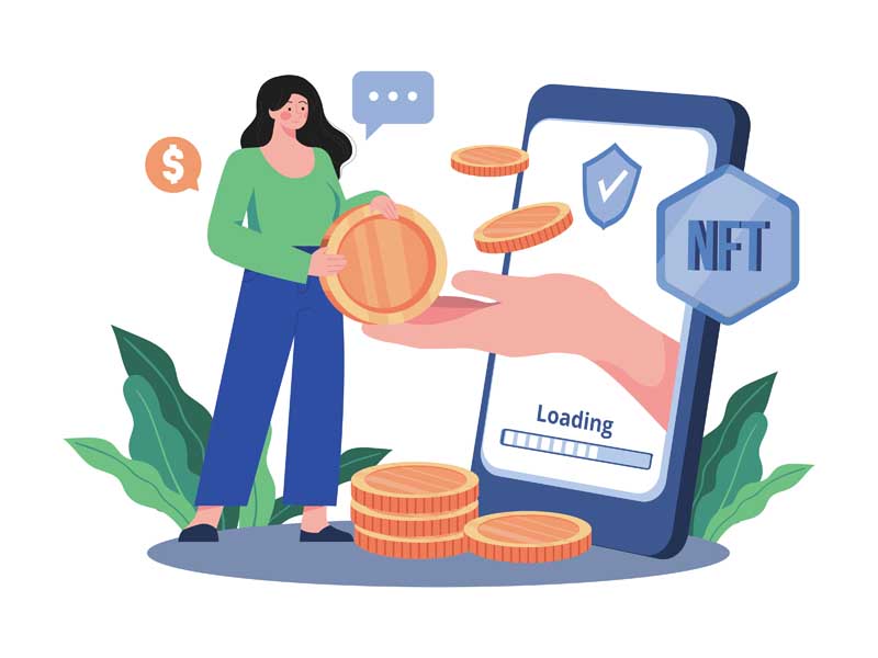 دانلود وکتور مفهومی برنامه nft