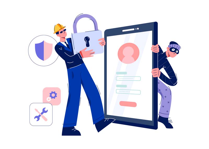 دانلود وکتور مفهومی هکر موبایل