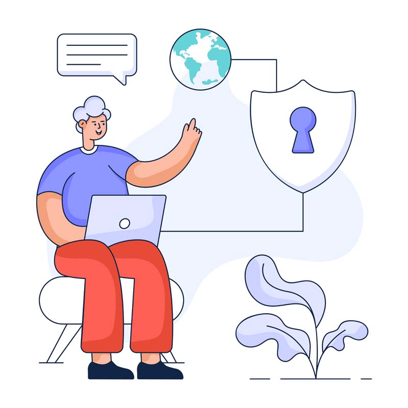 دانلود وکتور مفهومی اینترنت امن