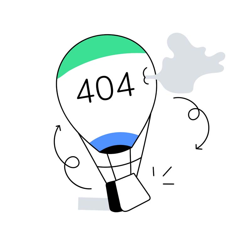 دانلود وکتور مفهومی بالون خطای 404